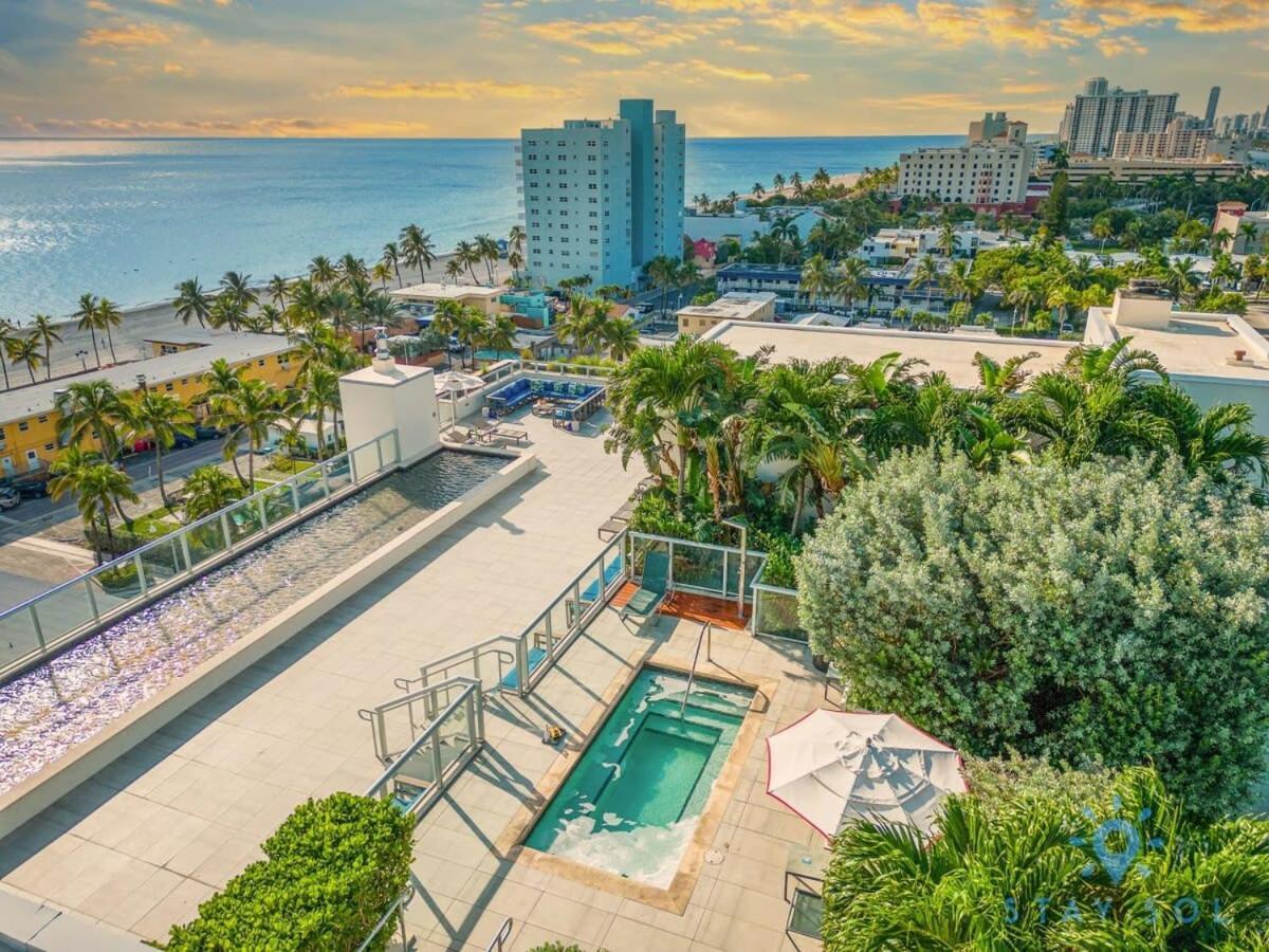 Rooftop Pool & Hot Tub - Gym - Hollywood Beach Exteriér fotografie